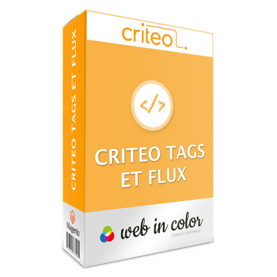 Boite module Criteo tags et flux Magento