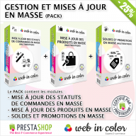 Pack mises à jour et gestion en masse pour Prestashop