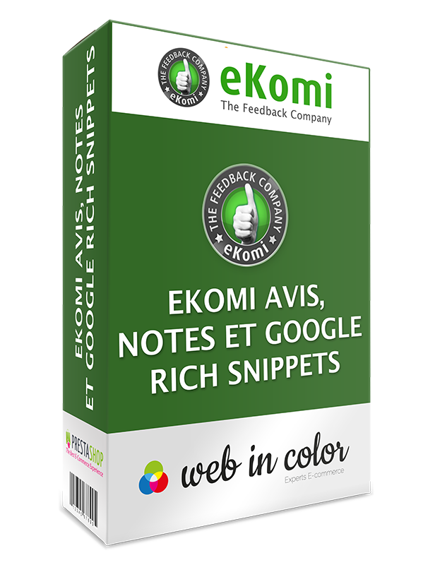module eKomi note avis et Google Rich Snippets pour Prestashop par Web In Color