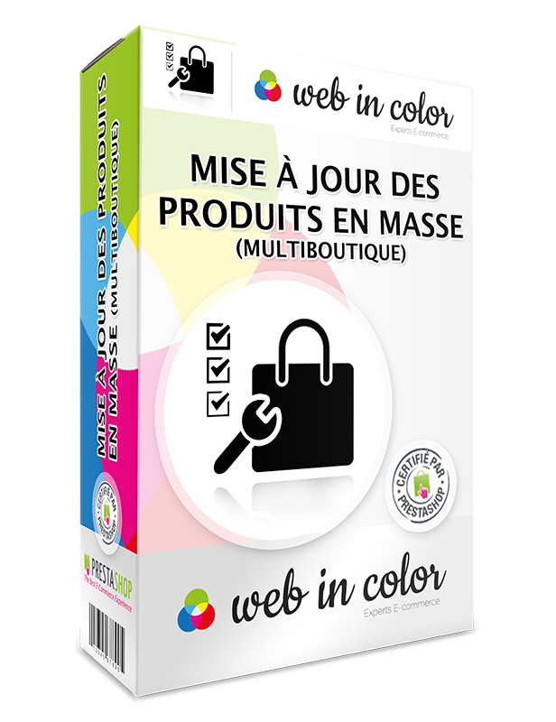 Module Mise à jour des produits en masse pour Prestashop par Web In Color